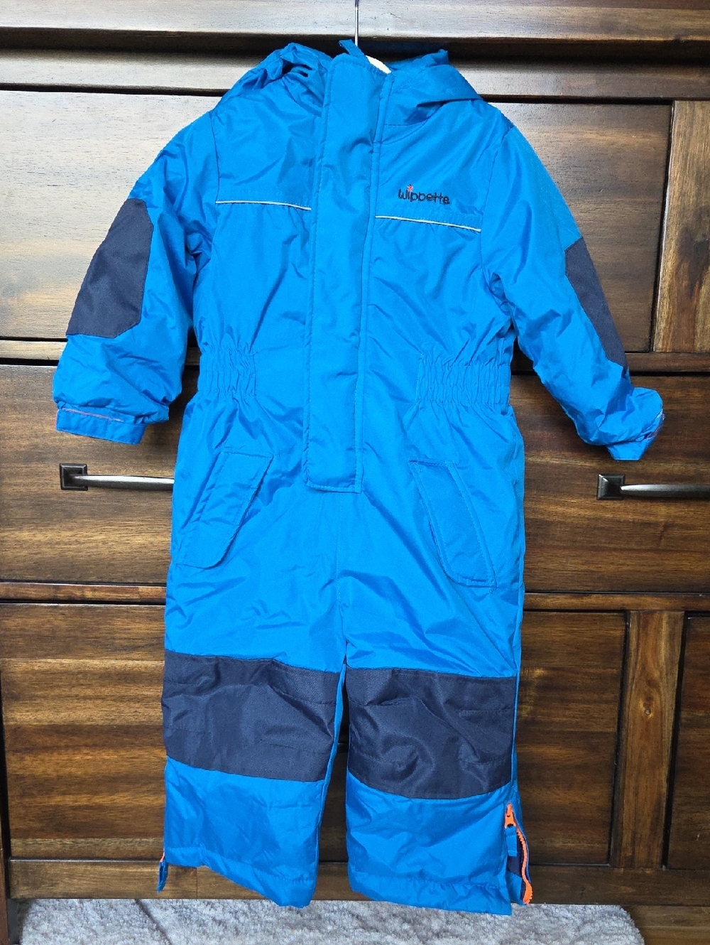 Wippette Blue and Navy Boys 2T One-Piece Snow Suit